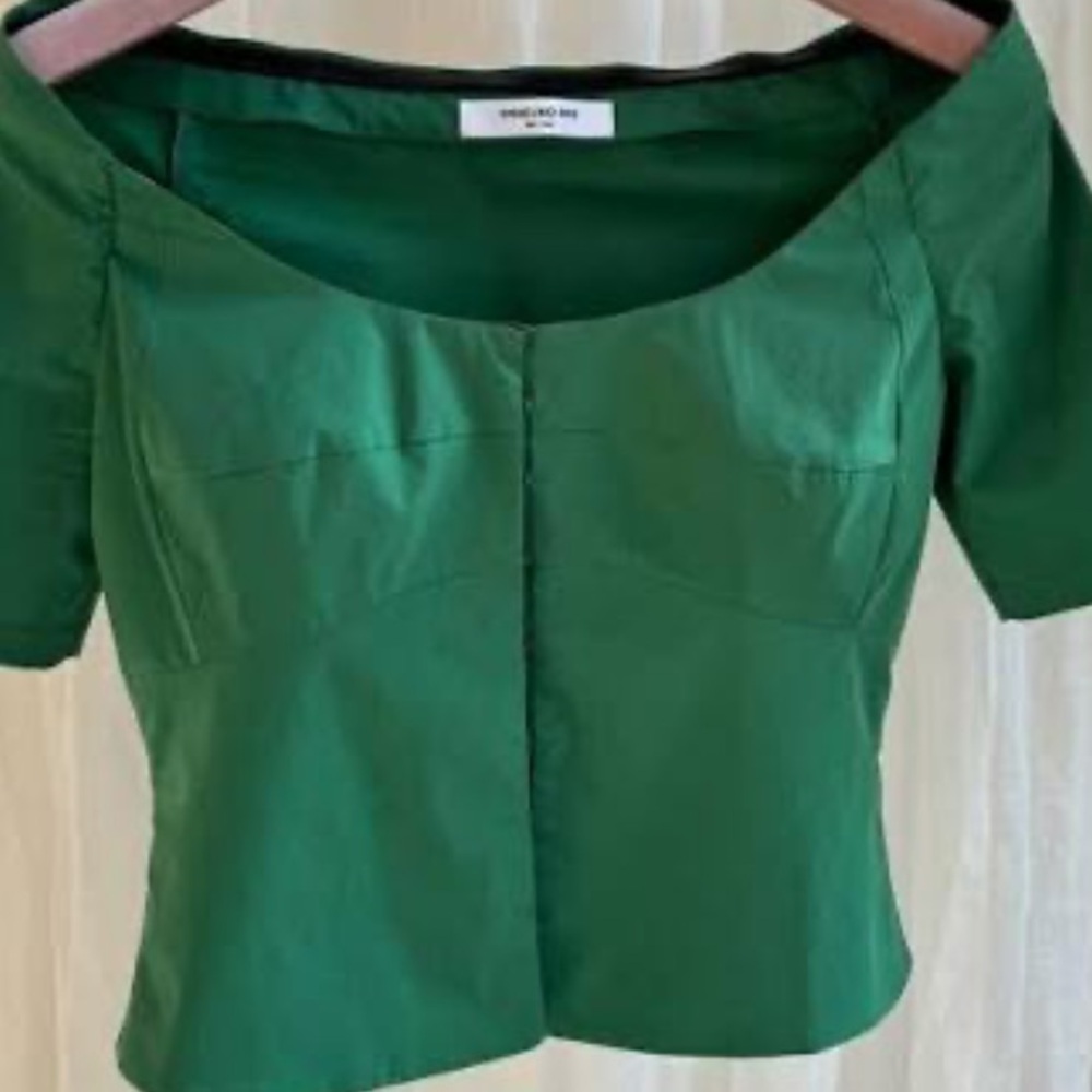 ISO LOOKING FOR Orseund Iris Green Hook & Eye Bustier Top